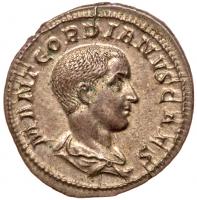 Gordian III. Silver Denarius (2.91 g), as Caesar, AD 238