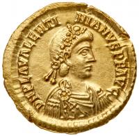 Valentinian III, AD 425-455. Gold Solidus (4.48 g)