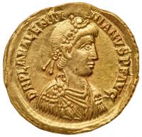 Valentinian III, AD 425-455. Gold Solidus (4.49 g)