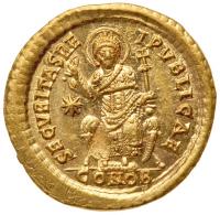 Theodosius II, AD 402-450. Gold Solidus (4.46 g) - 2