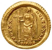 Pulcheria, sister of Theodosius II. Gold Solidus (4.47 g) - 2