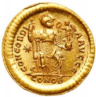 Theodosius II, 402-450 AD. Gold Solidus (4.49g) - 2