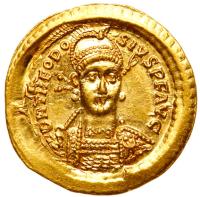 Theodosius II, 402-450 AD. Gold Solidus (4.49g)