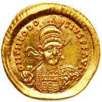 Theodosius II, 402-450 AD. Gold Solidus (4.50 g)