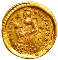 Theodosius II, 402-450 AD. Gold Solidus (4.48g) - 2