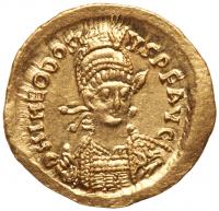 Theodosius II, 402-450 AD. Gold Solidus (4.32g)