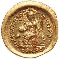 Theodosius II, 402-450 AD. Gold Solidus (4.37g) - 2