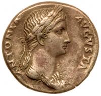 Antonia Minor. Silver Denarius (3.68 g), Augusta, AD 37 and 41