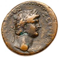Nero and Poppaea, 2nd wife of Nero, ca. AD 62-5, AE 28 (13.51g)