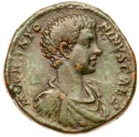 Caracalla. Ã Sestertius (19.42 g), as Caesar, AD 196-198