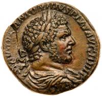 Caracalla. Ã Sestertius (22.32 g.), AD 198-217