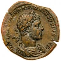 Elagabalus. Ã Sestertius (21.07 g), AD 218-222