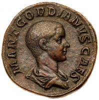 Gordian III. Ã Sestertius (22.42 g), as Caesar, AD 238