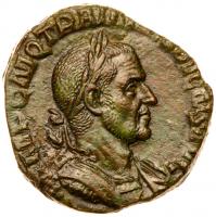 Trajan Decius. Ã Sestertius (12.72 g), AD 249-251