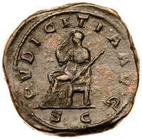 Herennia Etruscilla. Ã Sestertius (21.60 g), Augusta, AD 249-251 - 2