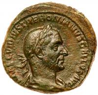 Trebonianus Gallus. Ã Sestertius (23.83 g.), AD 251-253