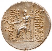 Seleukid Kingdom. Demetrios II Nikator. Silver Tetradrachm (16.29 g), second reign, 129-125 BC - 2