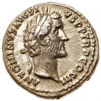 Antoninus Pius, with Marcus Aurelius, as Caesar. Silver Denarius (3.50 g), AD 138-161