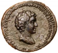 Diva Faustina I, with Galerius Antoninus. Ã (8.34 g), died AD 140/1 - 2