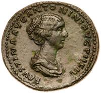 Faustina II. Ã Sestertius (24.30 g), Augusta, AD 147-175