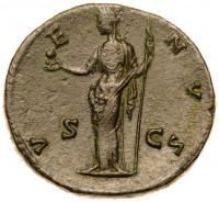 Faustina II. Ã Sestertius (24.30 g), Augusta, AD 147-175 - 2