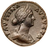 Faustina II. Ã Sestertius (22.83 g), Augusta, AD 147-175