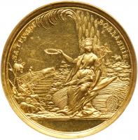 Medal of 10 Ducat weight. GOLD. 44.5 mm. 34.64 gm. By S. Yudin. - 2
