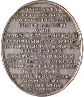 Medal. Silver. Undated (1772). Oval 39 by 33 mm. 22.16 gm. To Commemorate Mikhail Krechetnikov. - 2