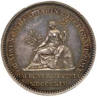 Medal. Silver. 34.7 mm. By T. Wyon. On the Visit of Grand Duchess Catherine Pavlovna to England, 1814. - 2