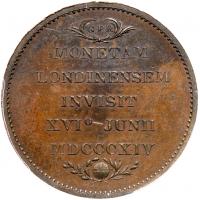 Medal. Bronze. 34.7 mm. By T. Wyon. On the Visit of Alexander I to the London Mint, 1814. - 2
