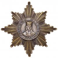 Breast Star. 3rd Class. Silvered Bronze. 69 mm.