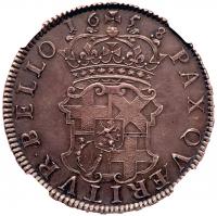 Oliver Cromwell (d.1658), silver Crown, 1658, 8 in date struck over 7. - 2