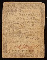 Continental Currency. $1/3. Feb. 17, 1776. CC-20.