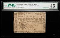 South Carolina. Dec. 23, 1776. $8. Fr. SC-141. PMG XF 45.