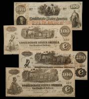 Four Interest Bearing 1862 $100's.