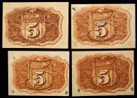 Fractional Second Issue Five Cent Foursome. - 2