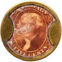 Encased Postage. Ellis McAlpin & Co. Five Cents. EP-76, HB-112.