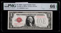 1928 $1 Legal Tender. Fr. 1500. PMG Gem Unc 66 EPQ.