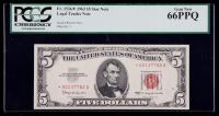 1963 $5 Legal Tender Star. Fr. 1536*. PCGS-C Gem 66PPQ.