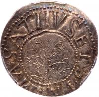 1652 Oak Tree Shilling, IN at bottom, 71.60 grs