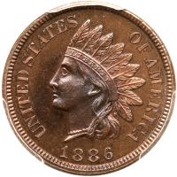 1886 Indian Head 1C. Variety 2 PCGS PF65 RB