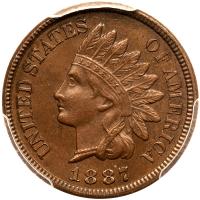 1887 Indian Head 1C PCGS PF65 BR