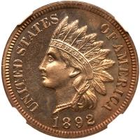 1892 Indian Head 1C NGC PF64 RB