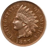 1897 Indian Head 1C PCGS PF64 RB