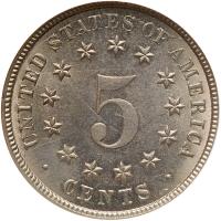 1883 Shield 5C NGC MS64 - 2