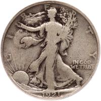 1921 Liberty Walking 50C ANACS VG8