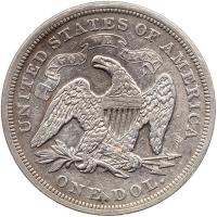 1871 Liberty Seated $1 ANACS VF30 - 2