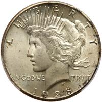1928 Peace $1 PCGS MS65