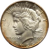 1935 Peace $1 PCGS MS66