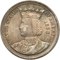 1893 Isabella Quarter Dollar
